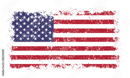 USA flag colorful grunge sticker