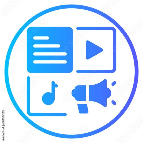 storytelling gradient icon