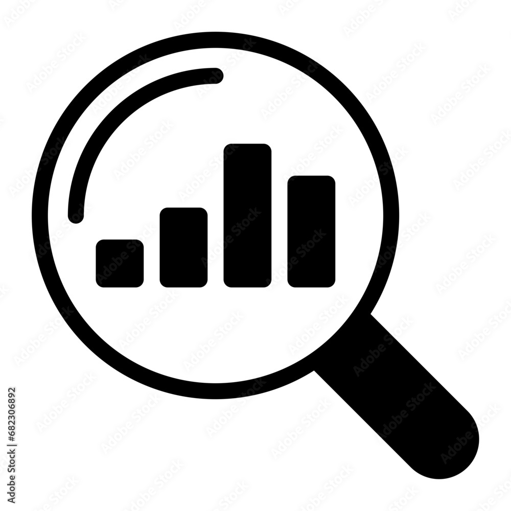 analysis glyph icon analysis glyph icon