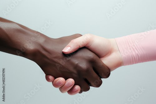 A close-up of a couple's intertwined hands, bathed in pastel hues that convey the tender intimacy of their connection. Concept of romantic unity and togetherness. Generative Ai.