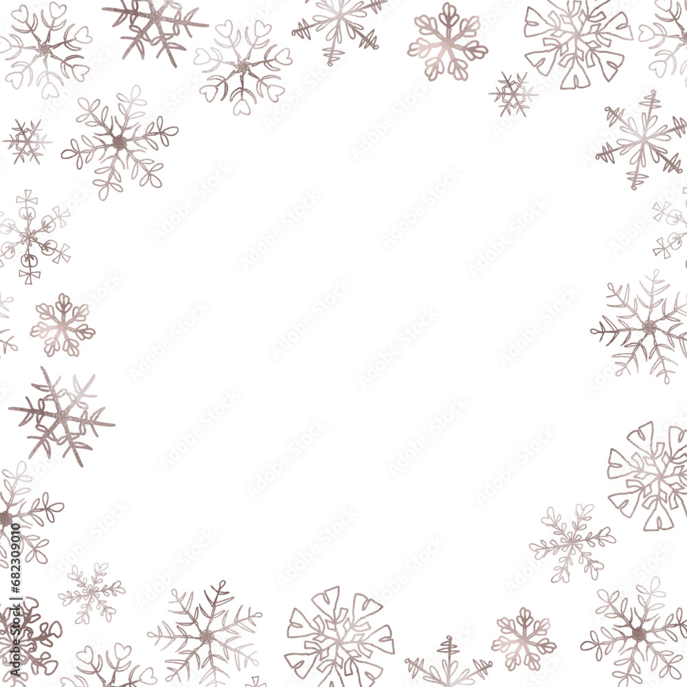 Christmas rose gold snowflakes background banner. Pattern with small gold snowflakes for card or invitation. Winter holidays texture, design for scrapbook, website, textile Christmas rose gold snowflakes background banner. Pattern with small gold snowflakes for card or invitation. Winter holidays texture, design for scrapbook, website, textile