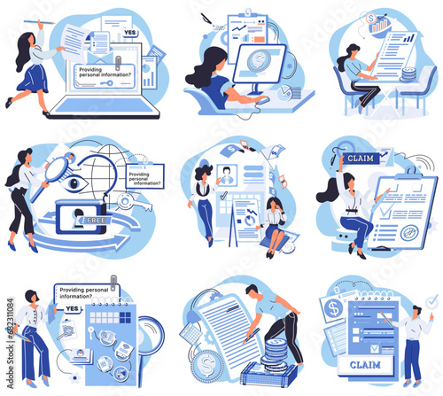 Income reporting vector illustration. Accurately document financial activities for accountability Banking institutions play vital role in national economy Budgeting is essential for controlling