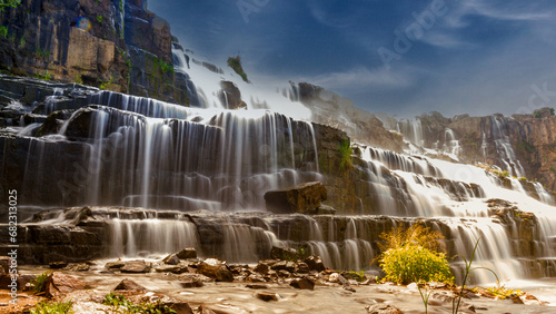 Pongour Waterfall is a wild and majestic waterfall in the mountains and forests, an ideal place to visit Da Lat
