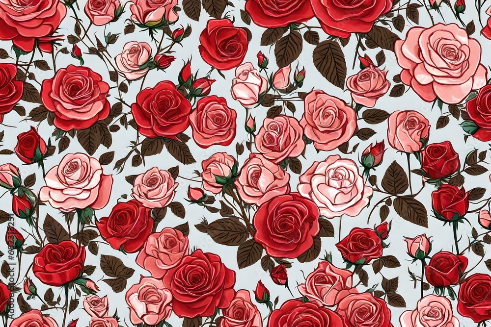 seamless pattern with roses seamless pattern with roses