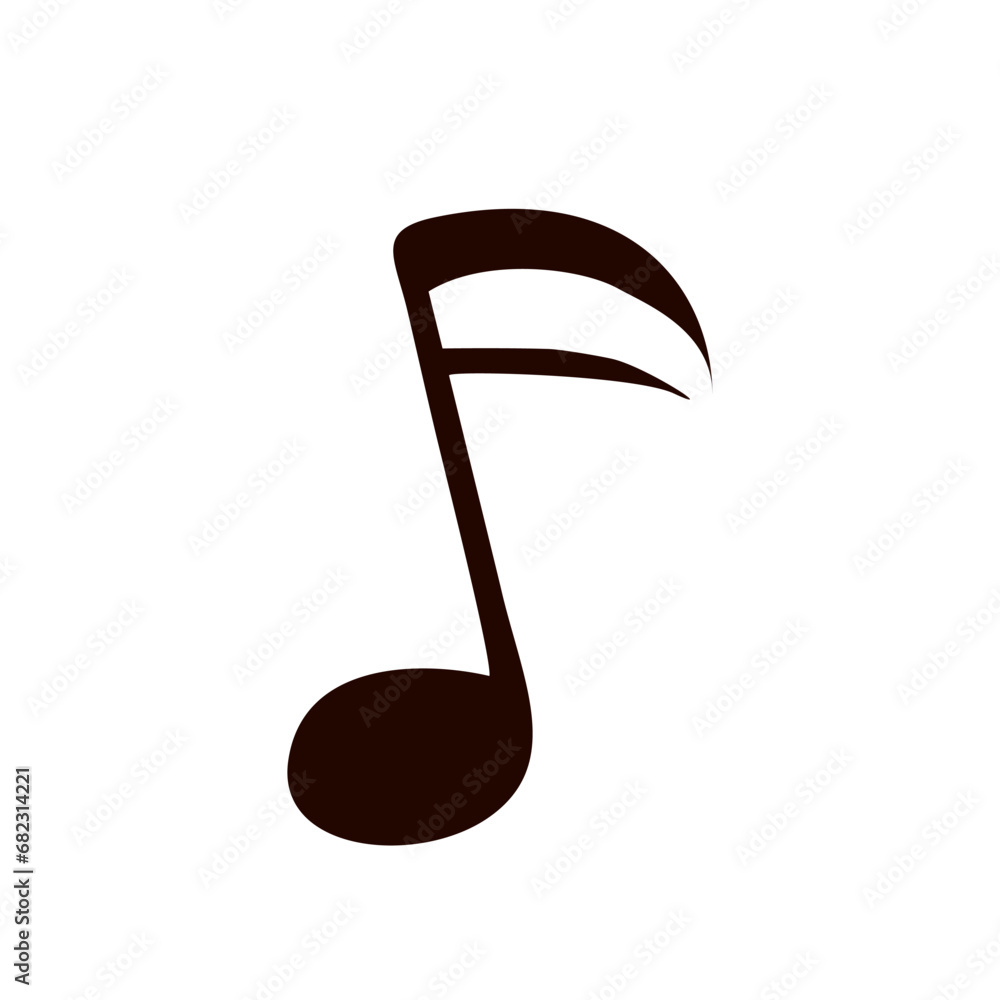 Note 16 Black Icon isolated on White Background. Music sign. Flat or Cartoon Minimalistic style vector illustration. Design element for Sticker pack, Print, Web button. Classical symbol. Note 16 Black Icon isolated on White Background. Music sign. Flat or Cartoon Minimalistic style vector illustration. Design element for Sticker pack, Print, Web button. Classical symbol.