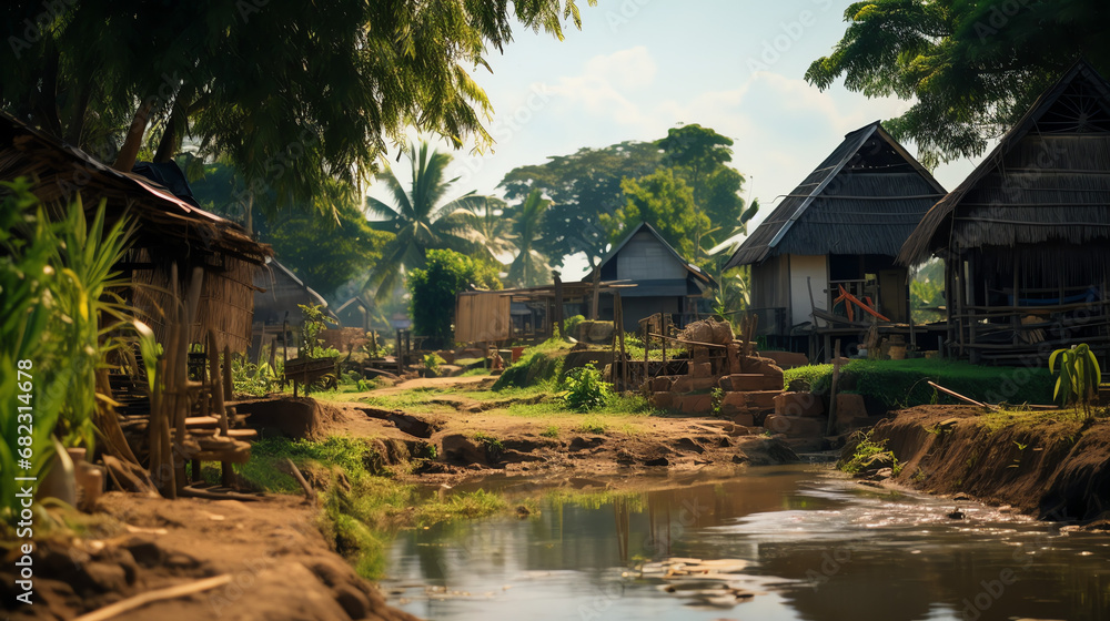 Obraz premium house on the river