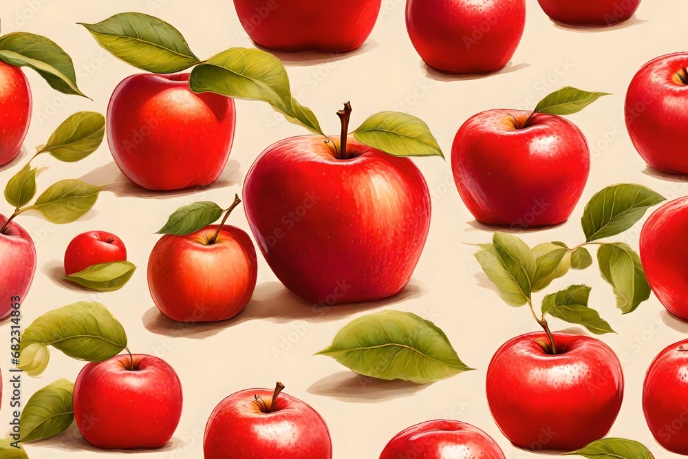 set of red apples set of red apples