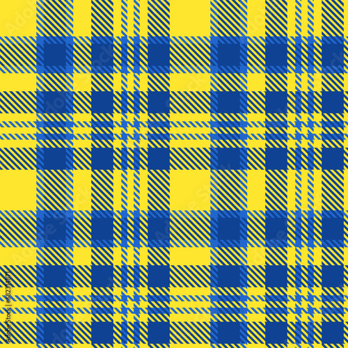 Tartan Yellow Blue Plaid Pattern Seamless. Checkered fabric texture for flannel shirt, skirt, blanket

