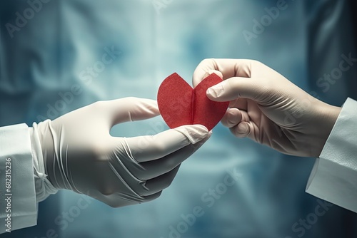19 covid pandemic treatment medical concept 19 covid coronavirus background image woman heart paper red gives hand s doctor photo