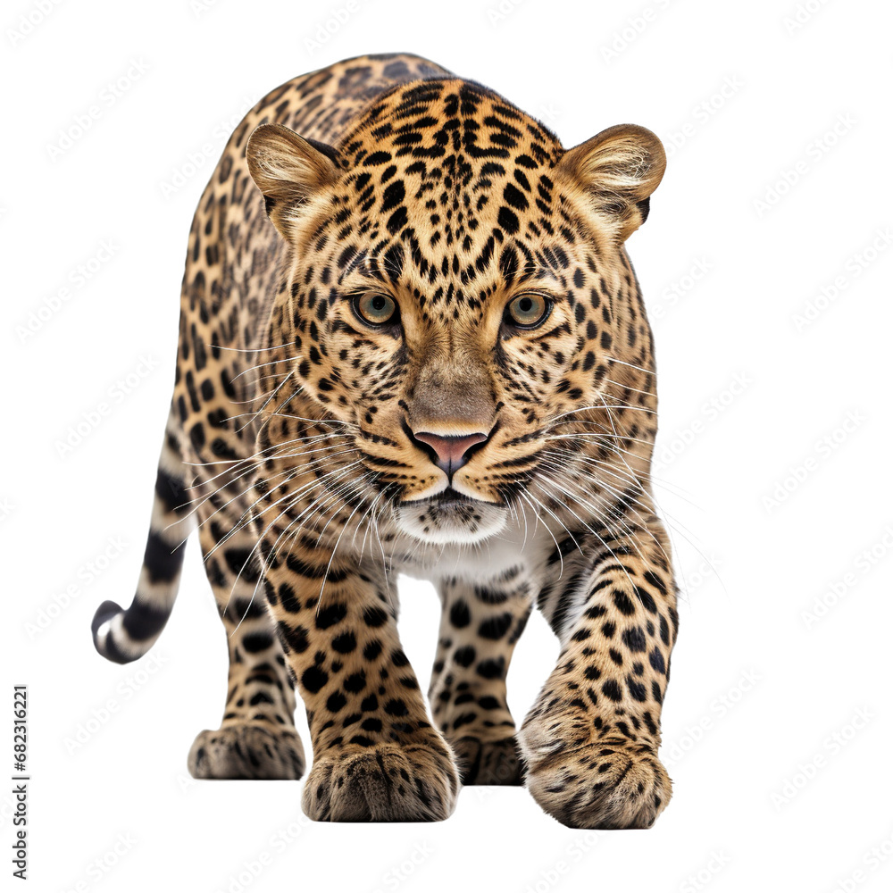 Leopard isolated on a white background Leopard isolated on a white background