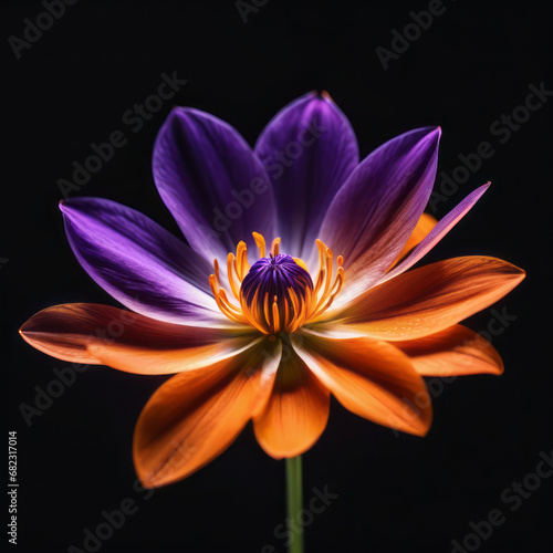 Vibrant Fusion  Saffron and Lilac Bloom
