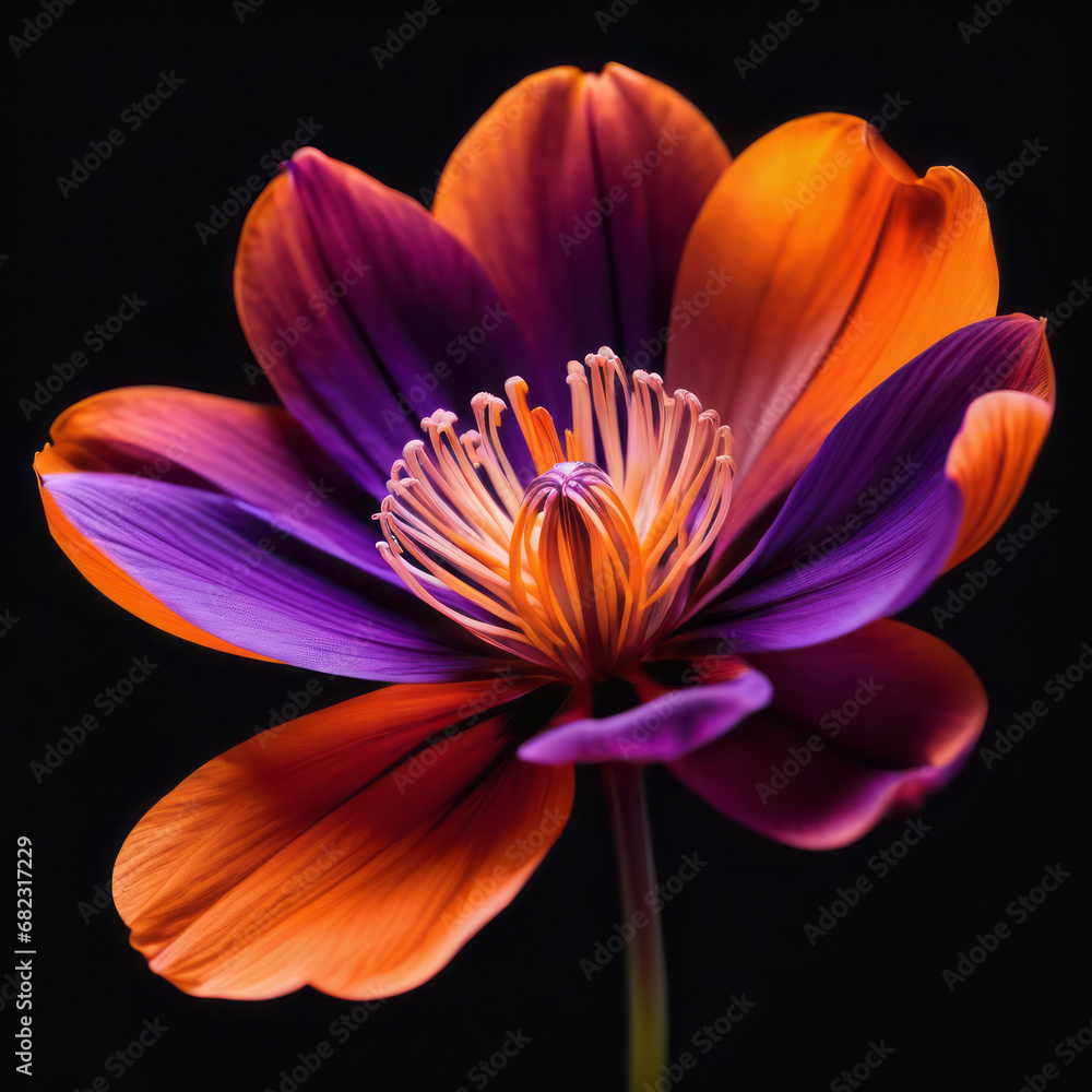 Vibrant Fusion: Saffron and Lilac Bloom Vibrant Fusion: Saffron and Lilac Bloom