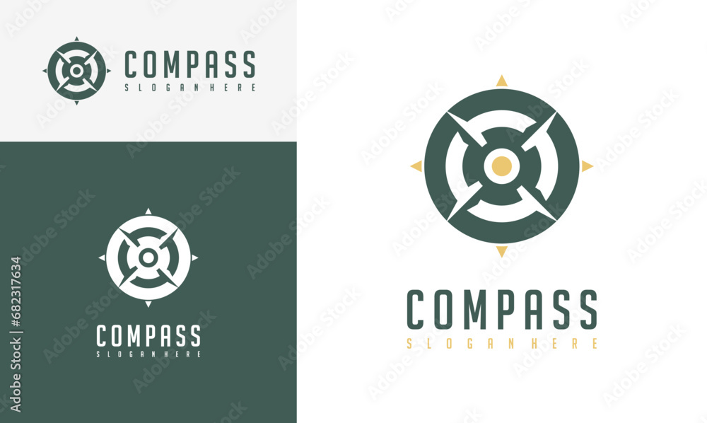 Compass logo vector modern navigation symbol. Compass illustration icon ...