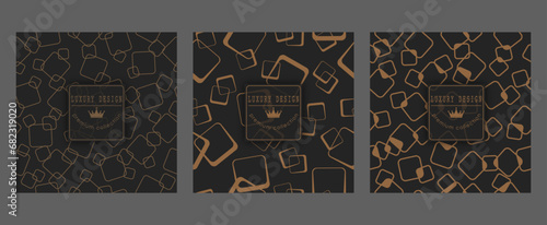 A luxurious pattern on a dark background. Premium background for covers, interior, packaging and creative ideas