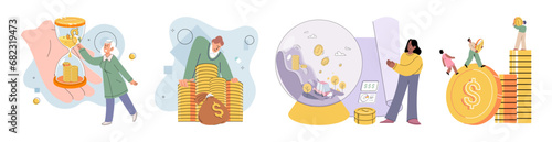 Public finance vector illustration. Economic analyses guide decision-making in public finance strategies Prudent fund management is essential in supporting public finance operations Streamlined