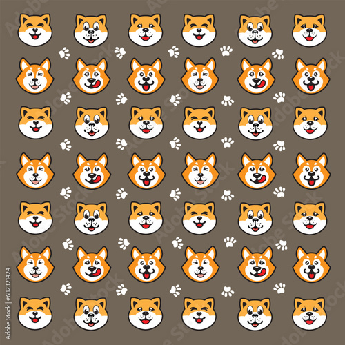 pattern dogs design vector
