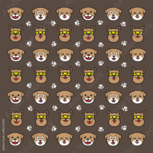 pattern dogs design vector 
