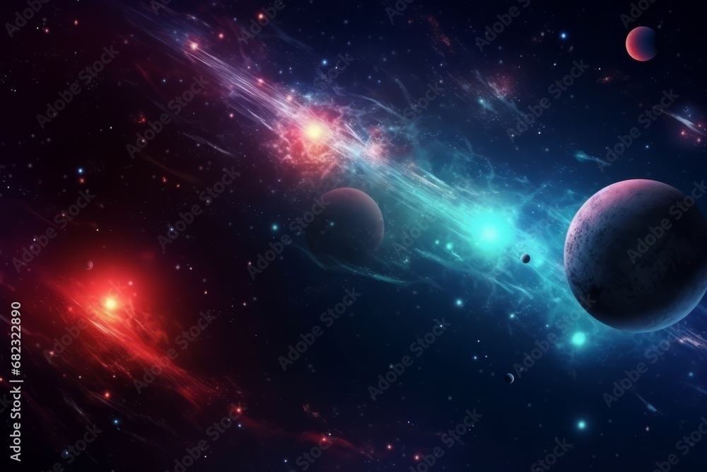 Planet and space background. Generative AI Planet and space background. Generative AI