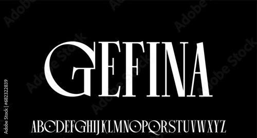 GEFINA the luxury and elegant font glamour style	
 photo