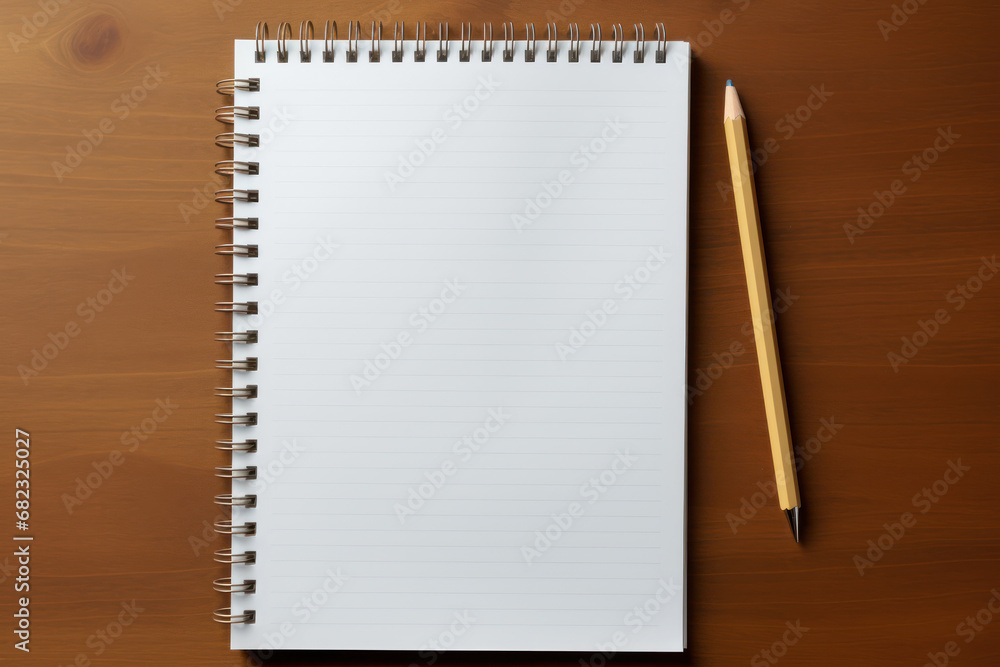 A simple, unbranded notepad open to various custom note-taking or stationery concepts. Generative Ai. A simple, unbranded notepad open to various custom note-taking or stationery concepts. Generative Ai.
