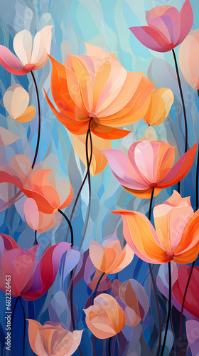 abstract flowers background