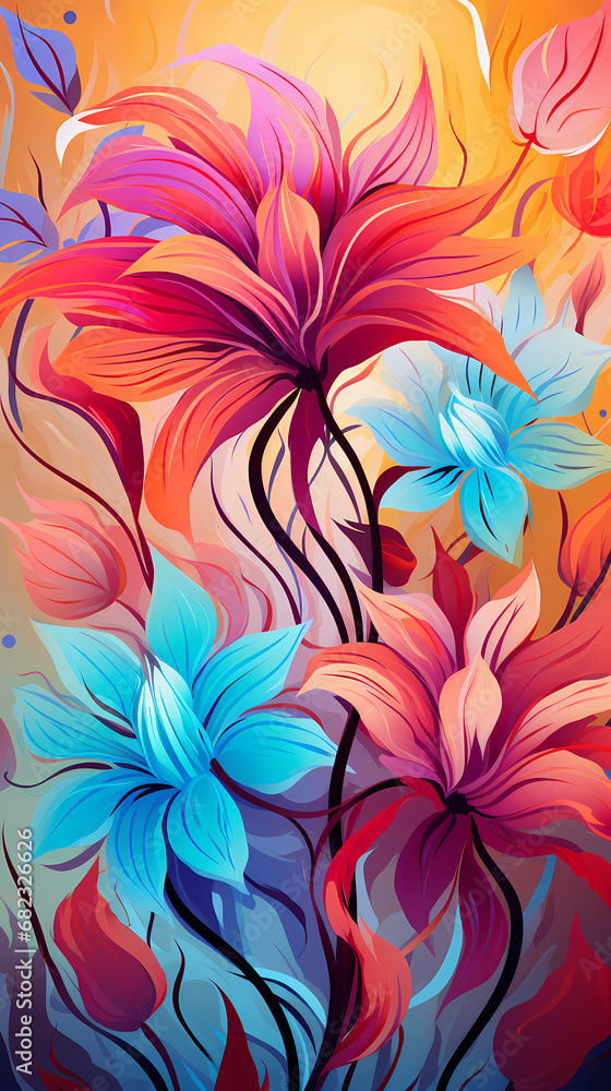Fototapeta premium abstract flowers background