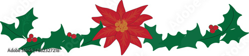 Fototapeta Naklejka Na Ścianę i Meble -  Christmas flowers original design