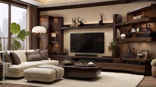 living room with fireplace © Naila