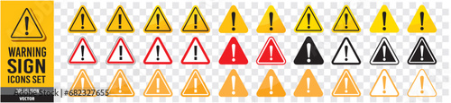warning sign icon vector 