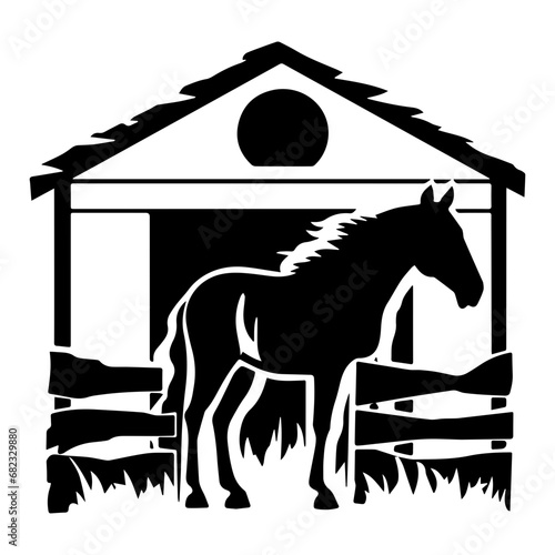 Stable Horse Stable Logo Vector, horse stable Stencil, illustrator