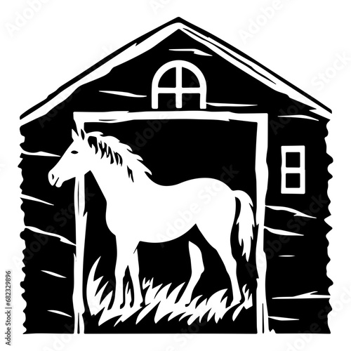 Stable Horse Stable Logo Vector, horse stable Stencil, illustrator