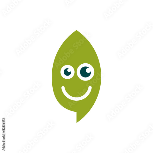 Logo leaf smile