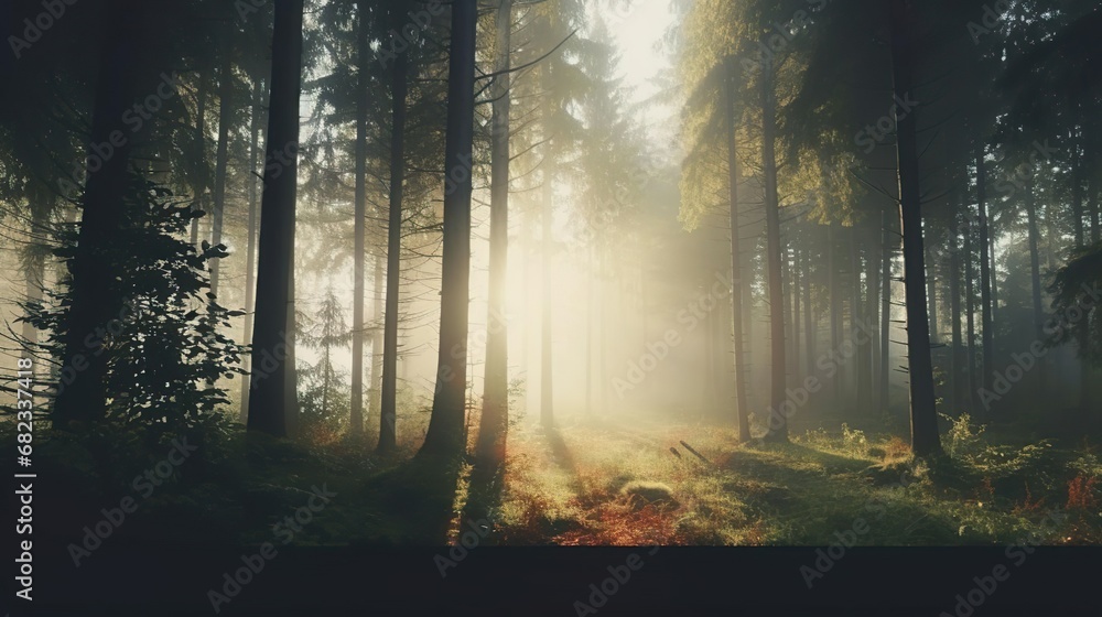 Forest view in the morning