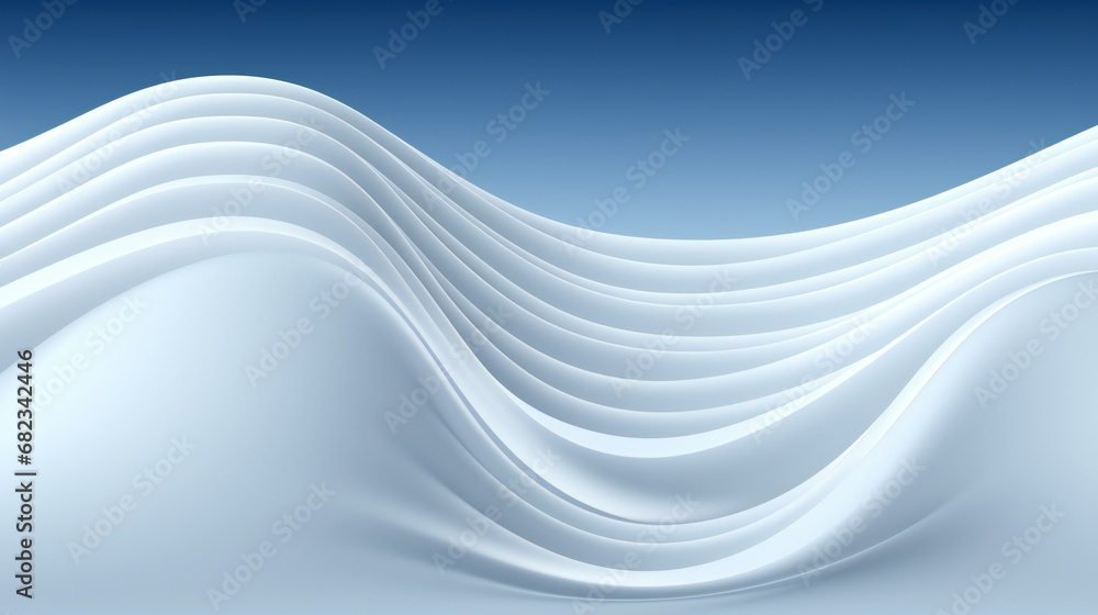 Obraz premium Serene Blue Layers Flowing Gently, Evoking Peaceful Waves in a Minimalist Aesthetic Design