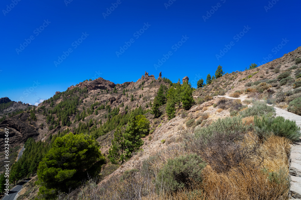 Gran Canaria. Hiking to the Roque Nublo Rock Formation.