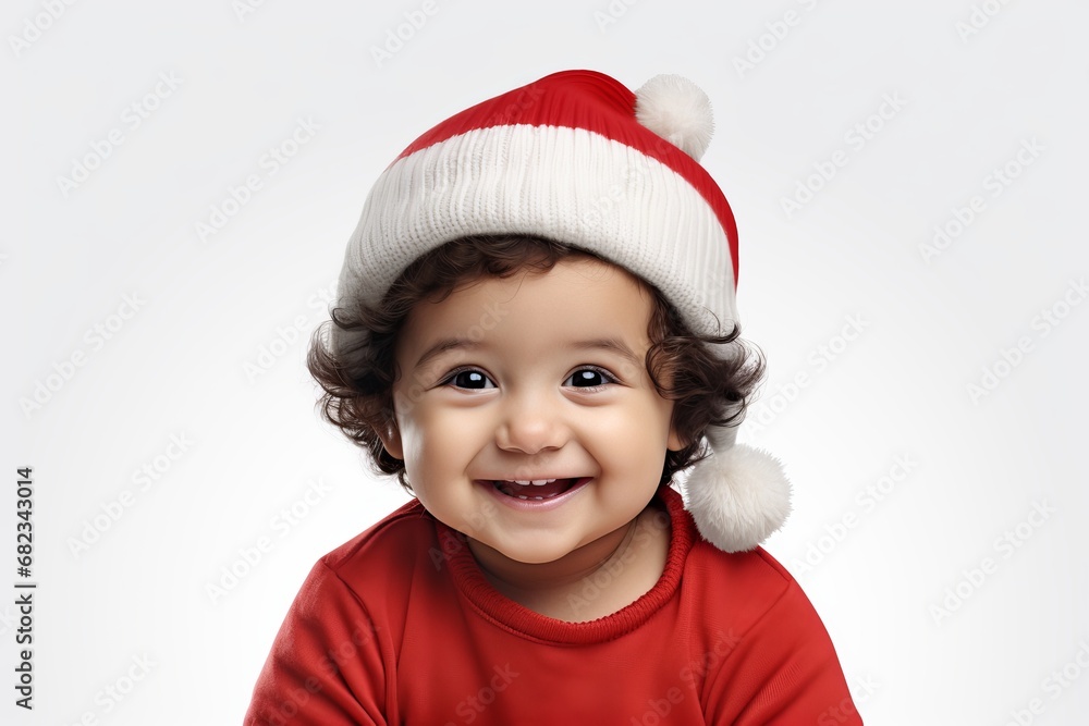 child in santa hat child in santa hat
