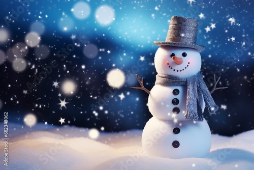 snowman of blue sky