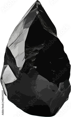 Shungite stone gem clip art photo