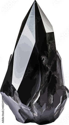 Shungite stone gem clip art photo