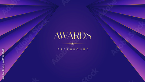 Pink blue purple golden royal awards graphics background. Lines growing elegant shine spark. Luxury premium corporate abstract design template. Banner certificate dynamic shape.