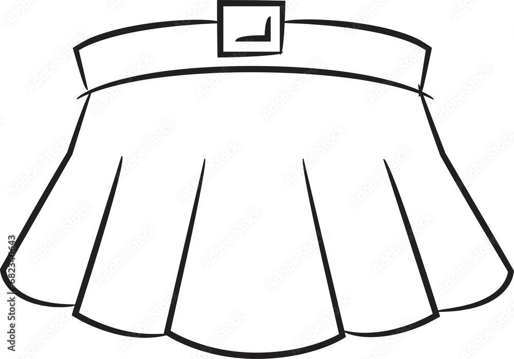 Skirt Sketch Illustration Skirt Sketch Illustration