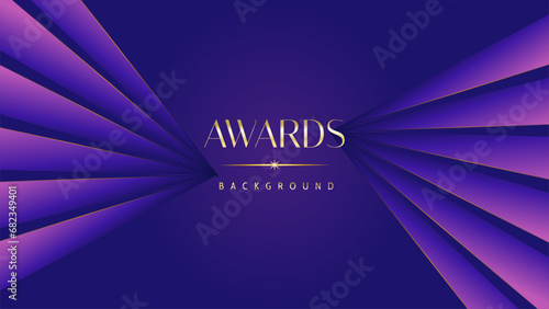 Pink blue purple golden royal awards graphics background. Lines growing elegant shine spark. Luxury premium corporate abstract design template. Banner certificate dynamic shape.