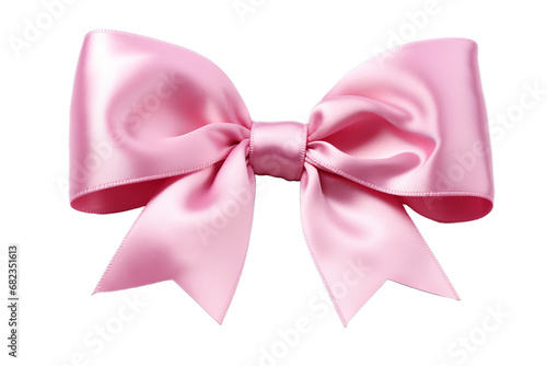 pink bow isolated on white background