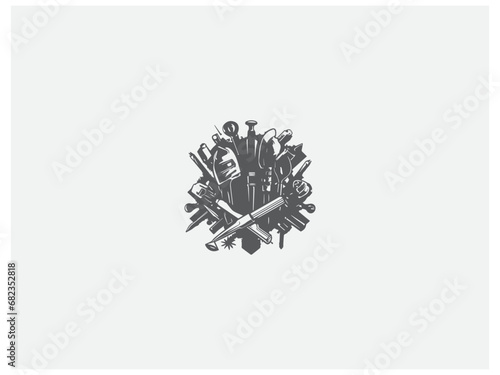 Construction logo design premium vector, vector and illustration,