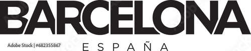 Barcelona in the Spain emblem. The design features a geometric style