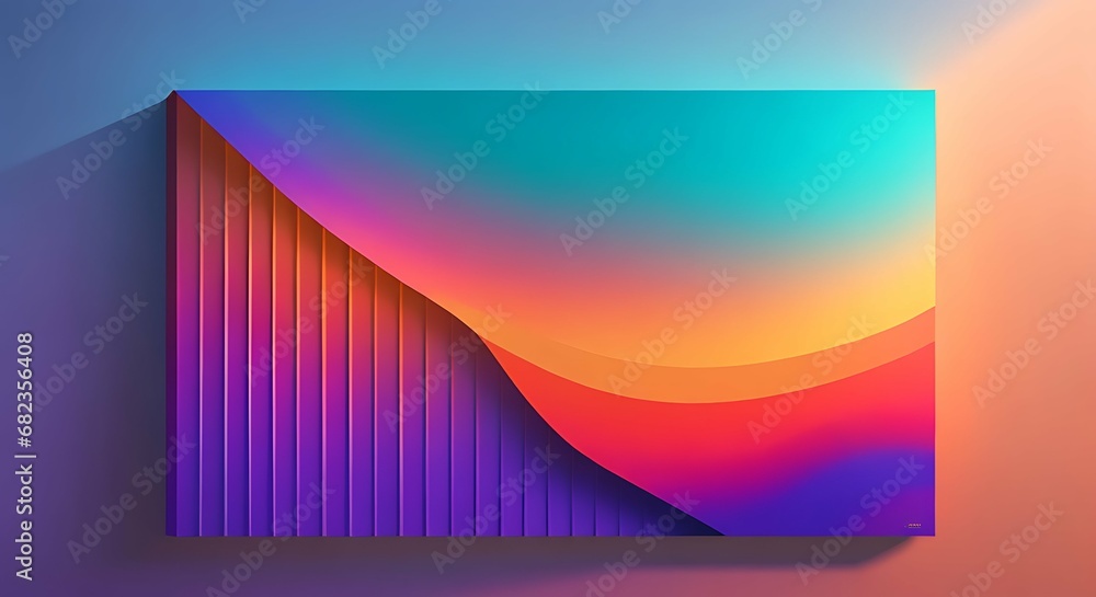 Naklejka premium gradient color wall art