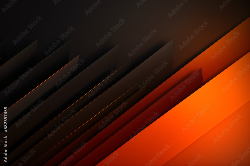 Obraz premium abstract black and orange diagonal design, minimal geometric background