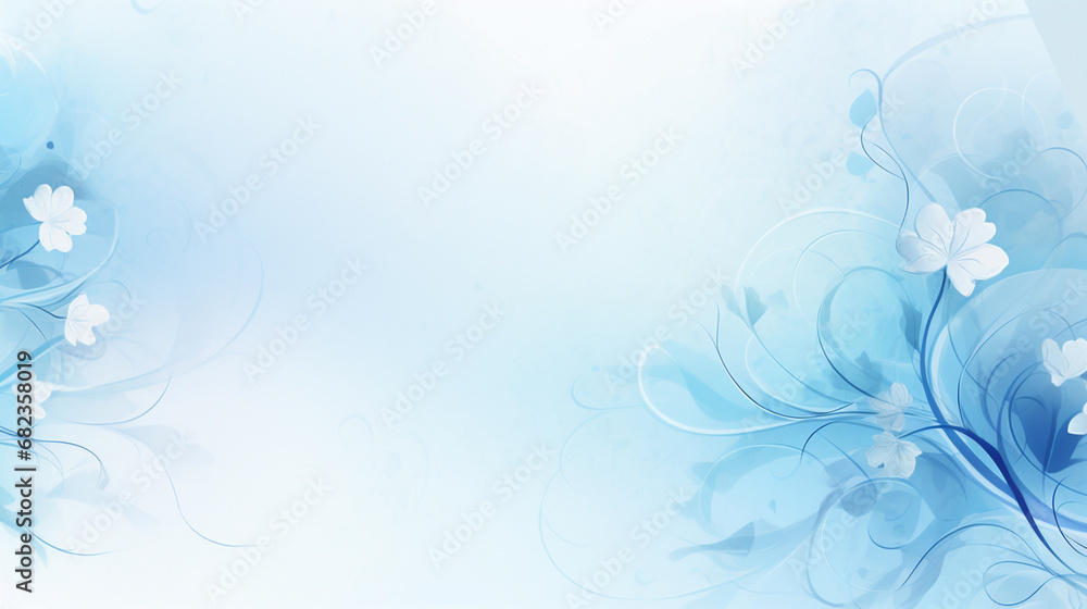 The floral background image is a mix of light blue and white that is easy on the eyes. There is space for entering text.