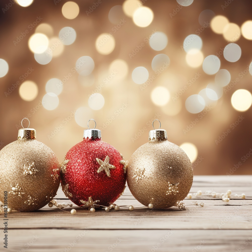 christmas decoration on red background christmas decoration on red background