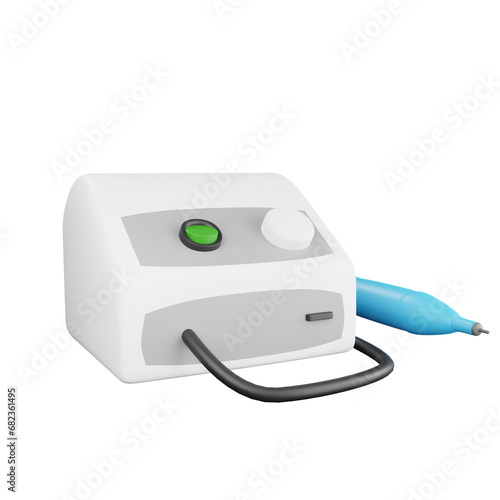 Dental Lab Handpiece 3d Icon Illustration